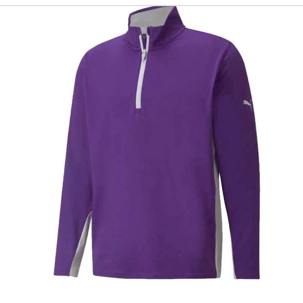 NWT $65.00 Puma Golf Men Gamer 1/4 Zip Purple Size XL